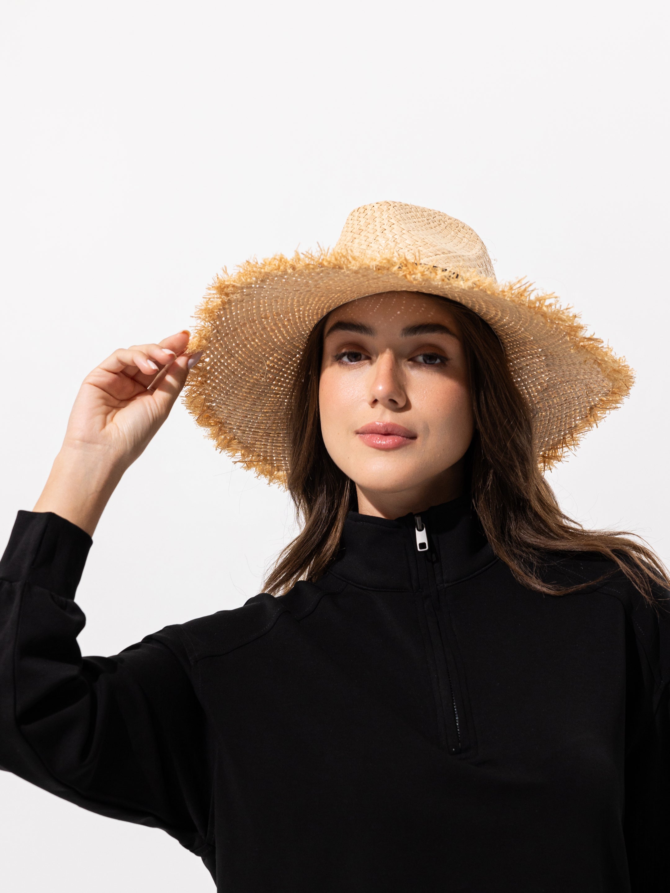 Fringe bucket hat