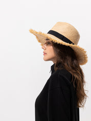 Fringe bucket hat