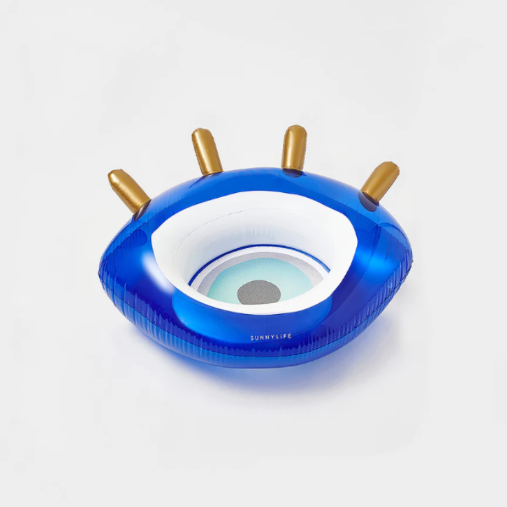 Luxe Pool Ring Greek Eye Blue